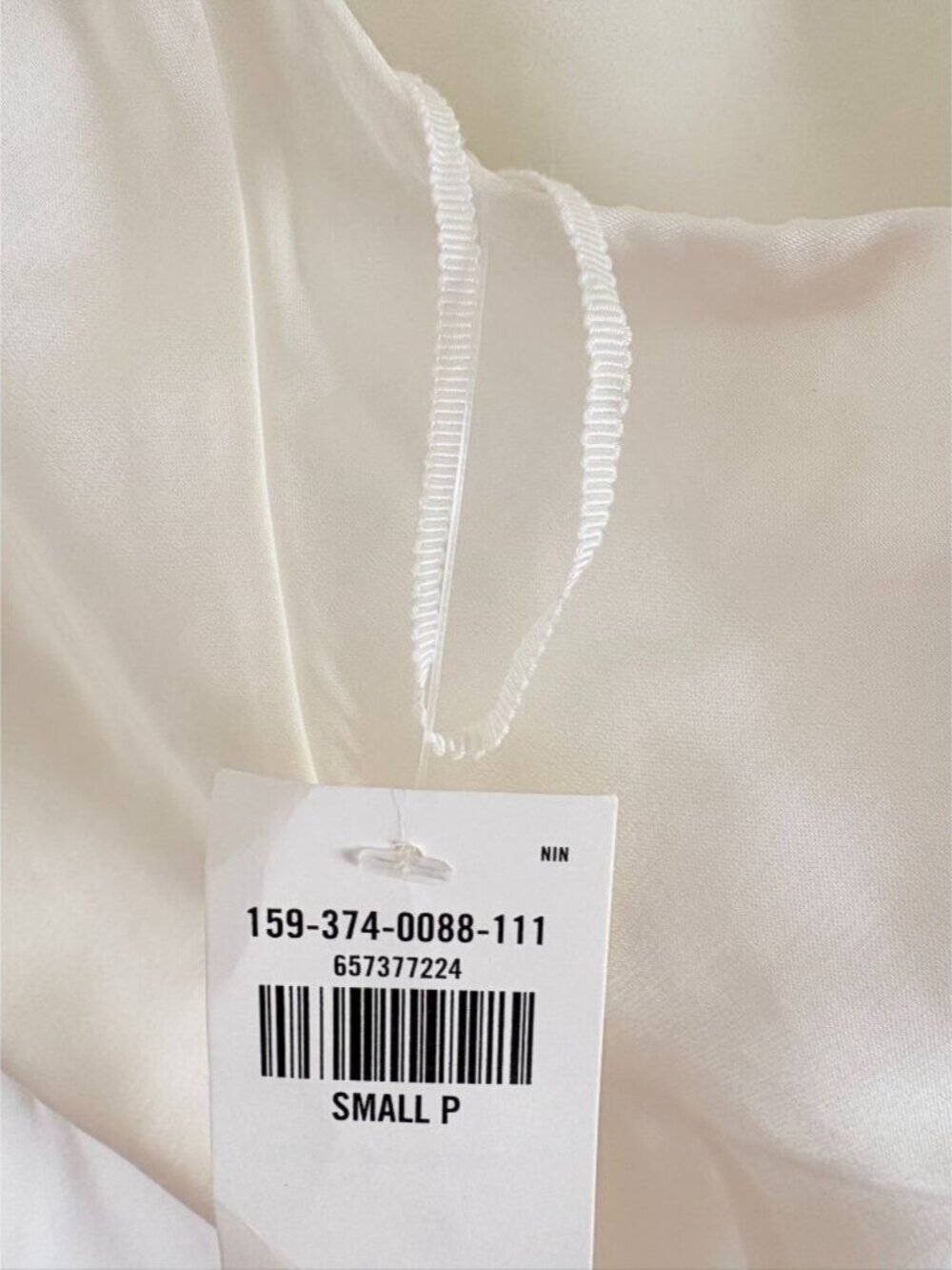 Abercrombie & Fitch Scarf Slip Mini Dress NWT Satin White Size Small - Picture 11 of 13